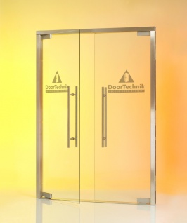 Double door with patches
