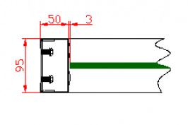 Plain frame for double action doors